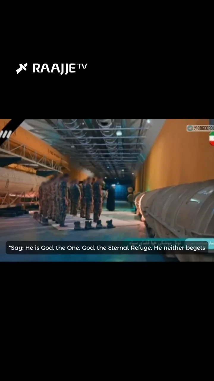 އީރާނުގެ އިސްލާމިކް ރިވޮލިއުޝަނަރީ ގާޑް ކޯޕްސް (އައި.އާރް.ޖީ.ސީ) ގެ އެއަރޯސްޕޭސް ފޯސްގެ ބިމުގެ އަޑީގައިވާ މިސައިލް ސިޓީތަކުގެ ތެރެއިން ސިޓީއެއްގެ އެތެރެ ފެންނަ ވީޑިއޯ ފުޓޭޖް