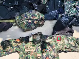 Military uniforms belonging to an officer have been found discarded on the streets of N. Miladhoo. Such actions are strictly prohibited under military regulations. | Social Media