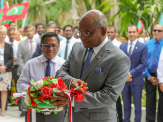Foreign Minister Abdulla Shahid in Ukulhas