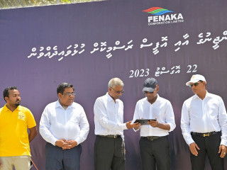President Solih has inaugurated the newly completed infrastructure development projects in Dhonfanu Island of Baa Atoll