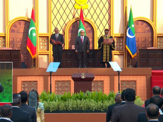 Dr. Muizzu took oath on Friday evening