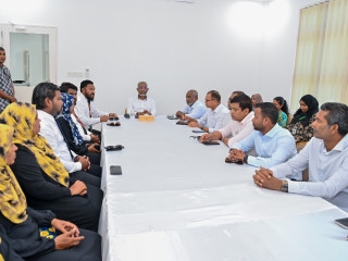 The president met members of M. Dhiggaru council and WDC on Wednesday