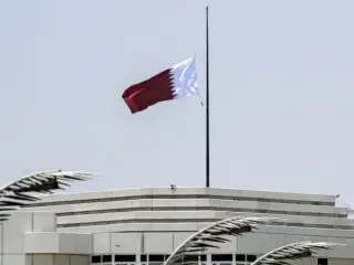 Following the passing of the former Emir of Qatar, Sheikh Hamad bin Khalifa Al Thani, the national flag at the Amiri Diwan headquarters in Doha was lowered to half-mast on July 12, 2026. Sheikh Hamad bin Khalifa Al Thani served as the nation's ruler from 1995 until 2013.