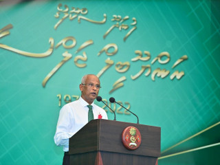 President Ibrahim Mohamed Solih at Funadhoo School's golden jubilee anniversary event