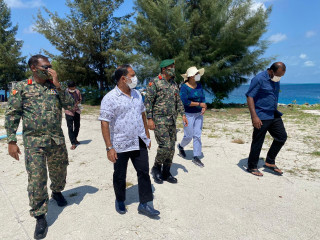 ބިދޭސީން ބައިތިއްބަން ޤާއިމުކޮށްފައިވާ ތަނަށް މިނިސްޓަރު އިމްރާން ހޮނިިހިރު ދުވަހު ކުރެއްވި ޒިޔާރަތުގެ ތެރެއިން