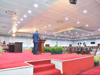 President Ibrahim Mohamed Solih delivers his first presidential address, at last year\'s Majlis inaugural session