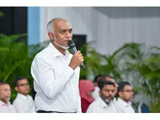 President Dr. Mohamed Muizzu meets with the residents of Hulhumalé Phase 1.
