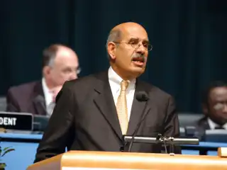 އެޓޮމިކް ހަކަތައާ ބެހޭ ބައިނަލްއަޤުވާމީ އެޖެންސީ (އައިއޭއީއޭ)ގެ ކުރީގެ ޑިރެކްޓަރ ޖެނަރަލް މުޙަައްމަދު އެލްބަރާޑީ.