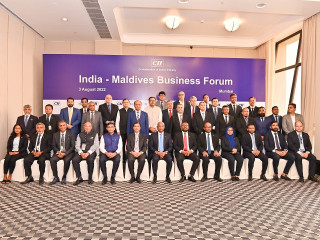 President Ibrahim Mohamed Solih attended the India-Maldives Business Forum held in Mumbai