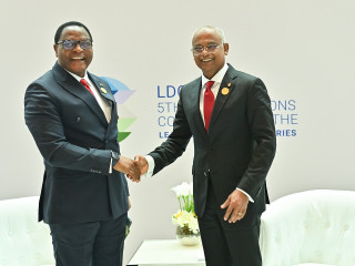 President Ibrahim Mohamed Solih and the President of Malawi Dr. Lazarus Chakwera