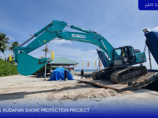 N. Kudafari shore protection project site mobilized