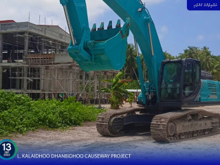 MTCC mobilized the L. Kalaidhoo-Dhanbidhoo causeway project site on September 10