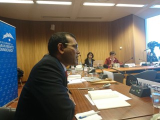 ޖެނީވާ ސަމިޓްގައި ރައީސް މުހައްމަދު ނަޝީދު ތަގުރީރު ކުރައްވަނީ