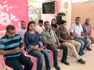 ޕީޕީއެމްގެ ރައީސް ޔާމީން ފެކްޝަނުގެ ޓީމެއް ފ އަތޮޅަށް 