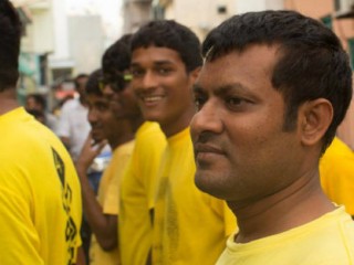 Activist and lawyer Nazim Sattar (R)