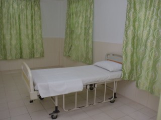 A hospital bed