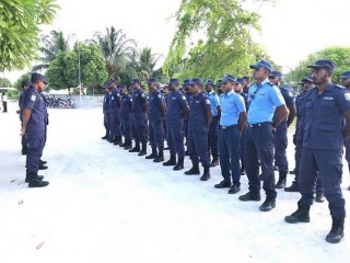 Police officers at a training session