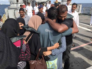 Individuals lost at sea in landing craft arrive in Malé