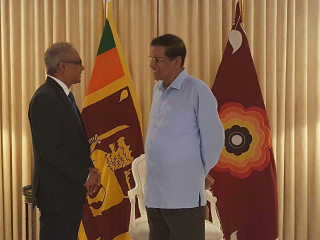 ރައީސްގެ ޚާއްޞަ މަންދޫބު، ސްރީލަންކާގެ ރައީސްގެ އަރިހަށް އިހުތިރާމުގެ ޒިޔާރަތެއް ކުރައްވައިފި