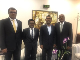 Former President Mohamed Nasheed arrives in Sri Lanka
