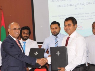 Government signs MVR 148 mln project to develop water and sewer systems