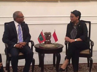 FM Asim meets with his Indonesian counterpart, Retno Marsudi