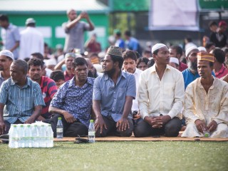 Congregation at this year's Eid prayers