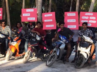 ރައީސް ޔާމީންނަން ތާއިދުކޮށް ޖެހި ސައިކަލް ބުރެގެ ތެރެއިން 