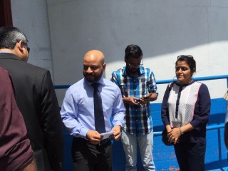 MP Faris outside the Criminal Court 