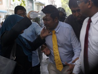 Parliament Members at Monday's protests