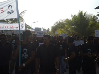 A march calling for justice for Mohamed Anas, was held in Raa. Meedhoo on Saturday