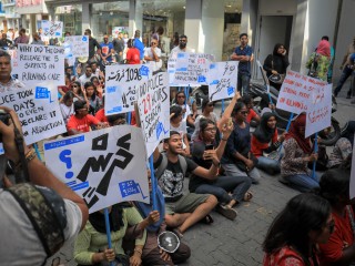 Friends and family in a mass protest held calling on authorities to look into his disappearance