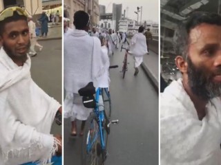 ހައްޖުގެ އަޅުކަމަށް ދެ މީހަކު ބައިސްކަލްގައި ލަންޑަނުން މައްކާ އަށް 