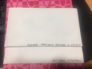 Ex-Pres. Maumoon, MP Faris donates to Rohingya telethon fund