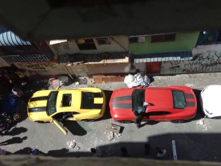 Balcony collapses in Maafannu, slams into car