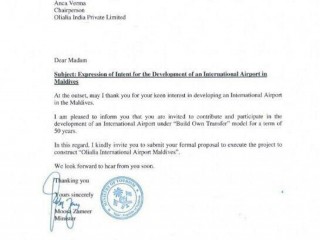 ރާއްޖޭގައި އެއާޕޯޓް އެޅުމަށް އިންޑިއާގެ ކުންފުންޏަކަށް ދައުވަތު ދީފި