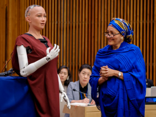 ޔޫއެންގެ ބައްދަލުވުމެއްގައި ރޮބޮޓެއް ފުރަތަމަ ފަހަރަށް ބައިވެރިވެއްޖެ