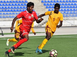Maldives' U-19 team during their match against Sri Lanka in the AFC Championship Qualification