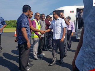 President Yameen inaugurates controversial Kulhudhuffushi Airport project