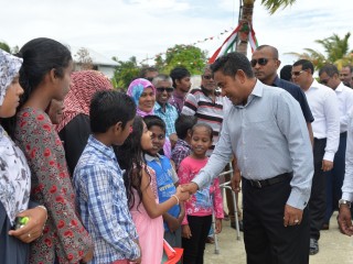 ރައީސް ޔާމީން ރަށަކަށް ކުރެއްވި ދަތުރުފުޅެއްގެ ތެރެއިން