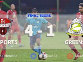 ޓީސީ އާއި ގްރީން ބައްދަލުކުރި މެޗު ނިމުނީ 1-4 ގެ ނަތީޖާއިން ޓީސީ މޮޅުވެގެން 