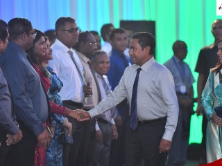 President Abdulla Yameen at the event held on Sunday night