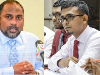 އިސްލާމިކް މިނިސްޓަރު ޑރ. ޒިޔާދު އަދި ފިނޭންސް މިނިސްޓަރު އަހުމަދު މުނައްވަރު 