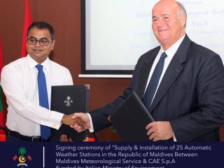 އިޓަލީ ސަރުކާރުގެ ހިލޭ އެހީގެ ދަށުން ރާއްޖޭގެ 25 ސަރަހައްދެއްގައި \"އޮޓޮމެޓިކް ވެދަރ ސްޓޭޝަން\" ގާއިމް ކުރަނީ