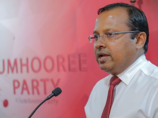 MP Abdulla Riyaz speaking at a press conference