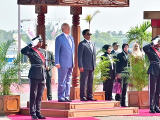 Malaysian Prime Minister Najib Razak and President Abdullah Yameen
