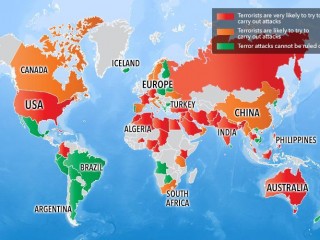 Map showing vulnerable destinations 
