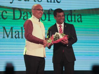 Mishra and Nazim at the function held to mark the Republic Day