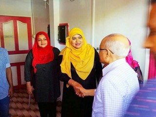 Najma Ibrahim with former President Maumoon Abdul Gayoom