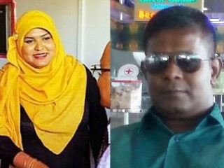 Najma Ibrahim (L) and Mohamed Azmee (R)